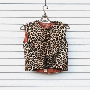 Faux leopard skin vintage bodice